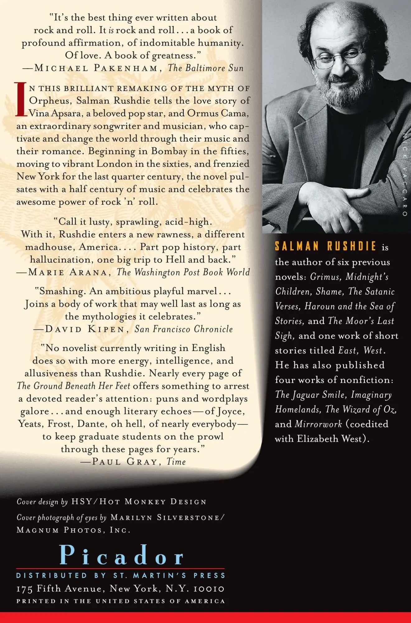 Rückseite: 9780312254995 | The Ground Beneath Her Feet | Salman Rushdie | Taschenbuch | Englisch