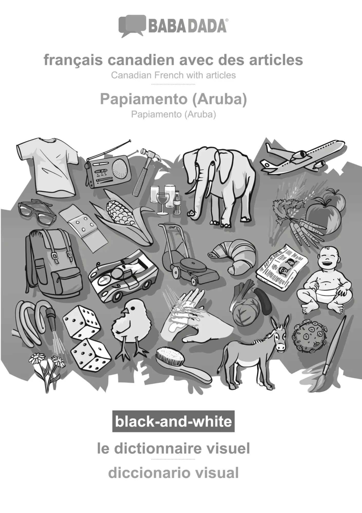Cover: 9783366034995 | BABADADA black-and-white, français canadien avec des articles -...