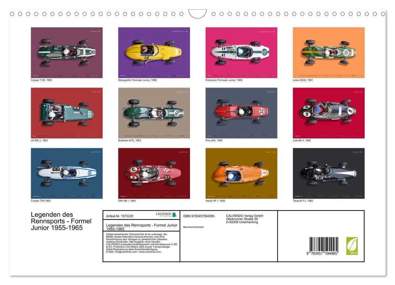 Bild: 9783457594995 | Legenden des Rennsports - Formel Junior 1955-1965 (Wandkalender...