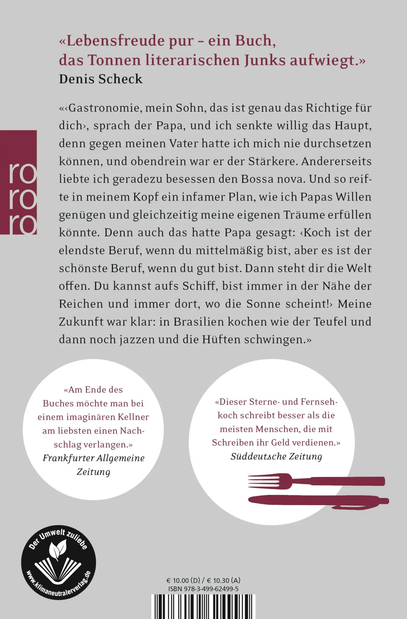 Rückseite: 9783499624995 | Sitting Küchenbull | Gepfefferte Erinnerungen eines Kochs | Klink