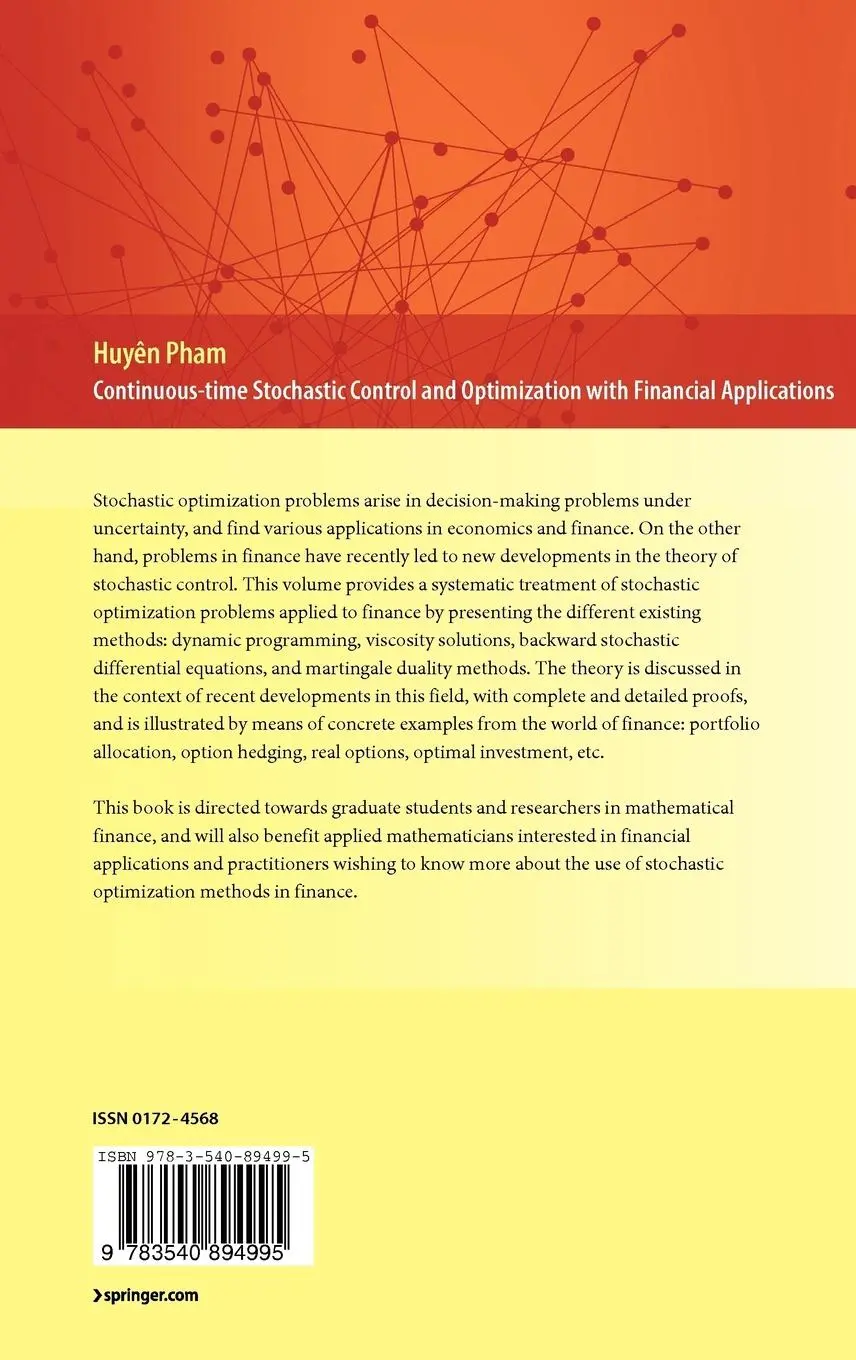 Rückseite: 9783540894995 | Continuous-time Stochastic Control and Optimization with Financial...