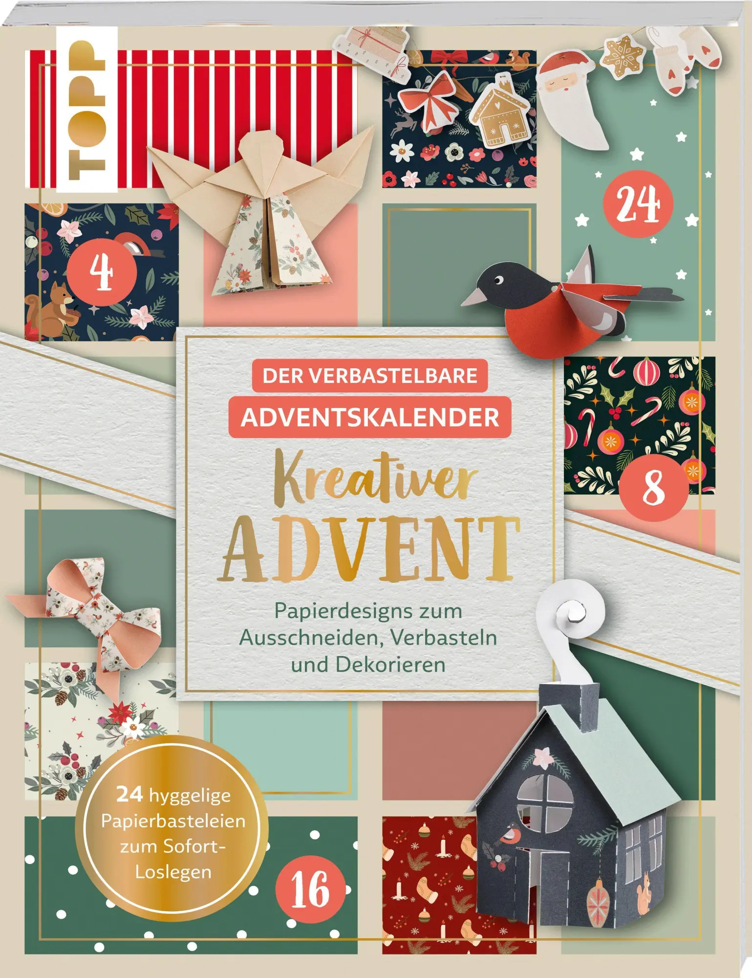 Cover: 9783735854995 | Der verbastelbare Adventskalender: Kreativer Advent. Papierdesigns...