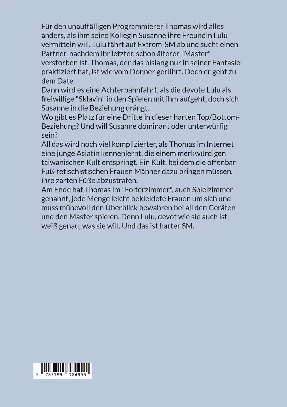 Rückseite: 9783759784995 | Lass mich deine Sklavin sein | Roman | Marlisa Linde (u. a.) | Buch