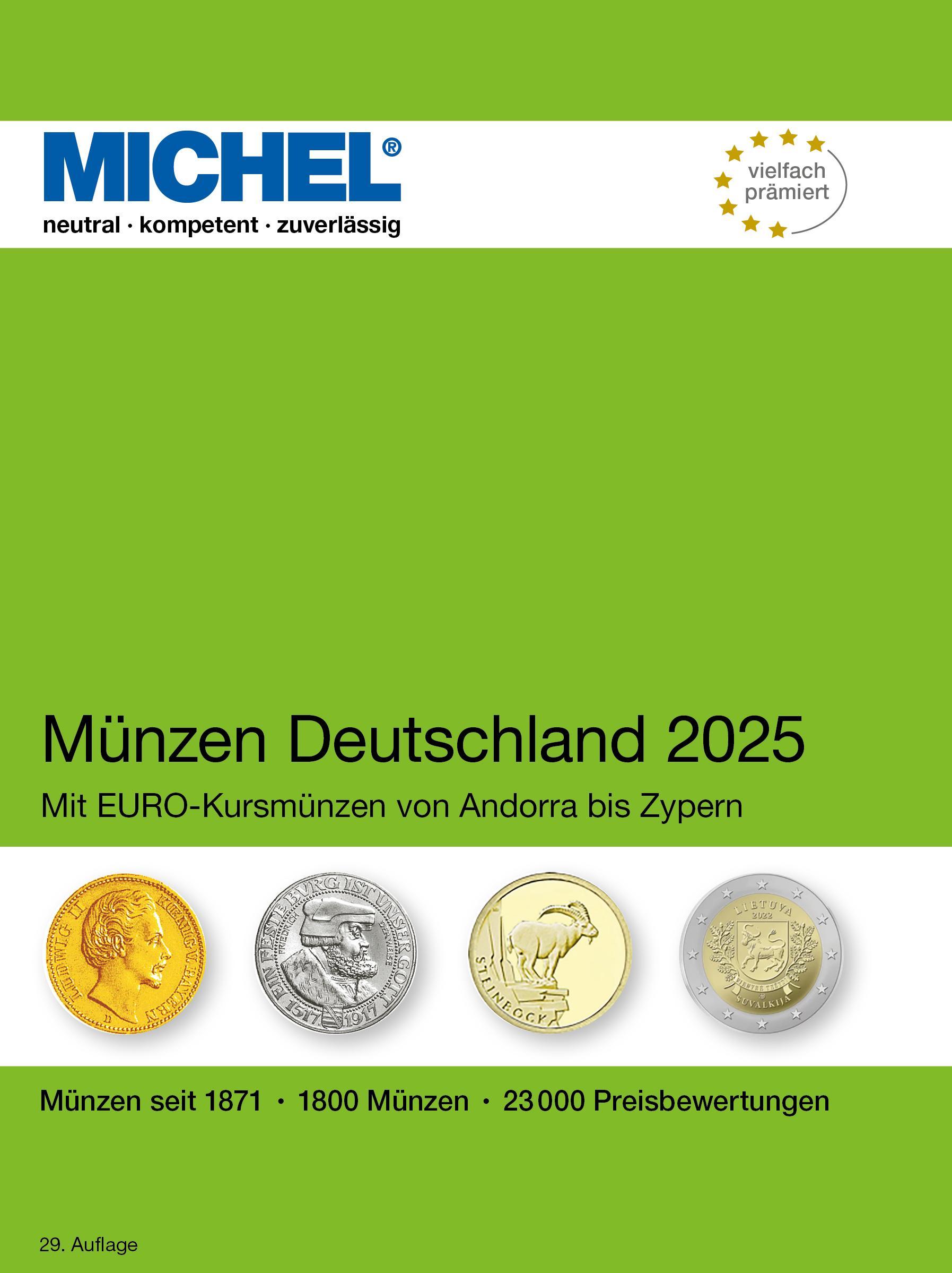 Cover: 9783954024995 | Münzen Deutschland 2025 | Michel-Redaktion | Taschenbuch | 616 S.