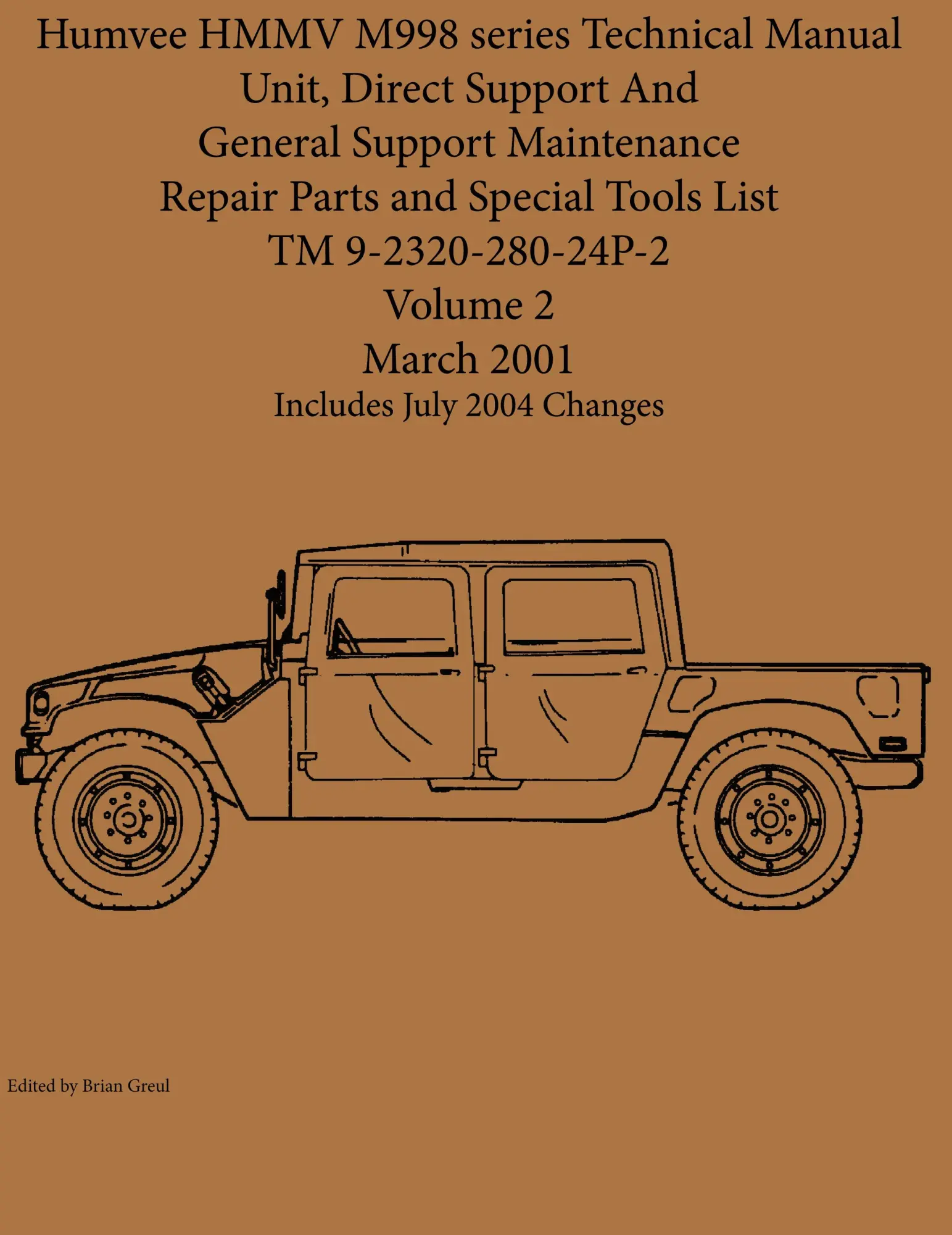 Cover: 9781954285095 | Humvee HMMV M998 series Technical Manual Unit, Direct Support And...