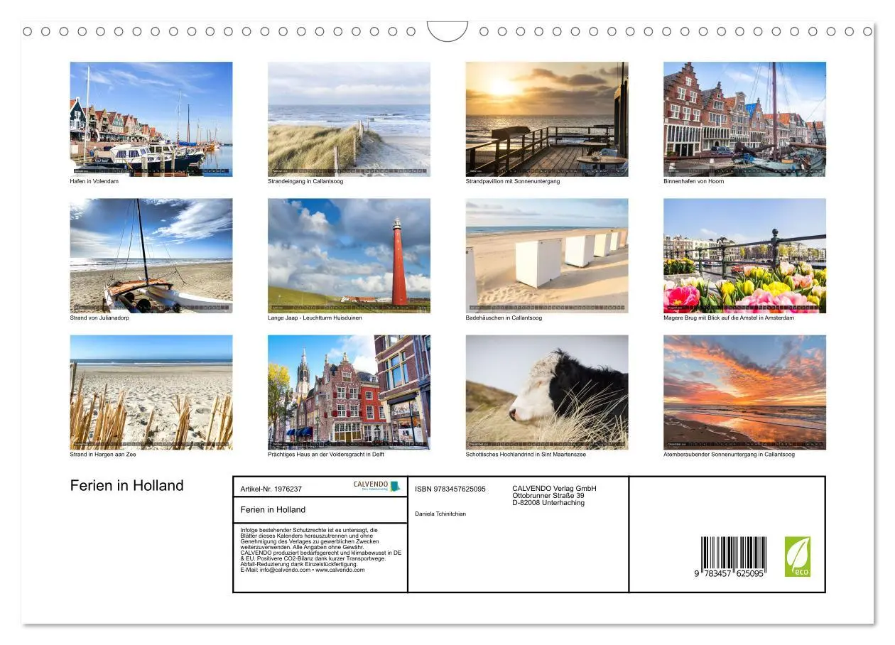 Bild: 9783457625095 | Ferien in Holland (Wandkalender 2026 DIN A3 quer), CALVENDO...