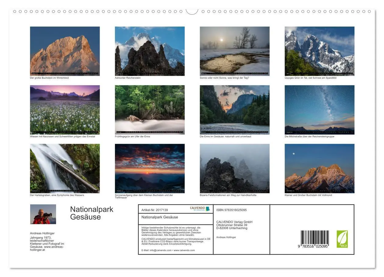 Bild: 9783516025095 | Nationalpark Gesäuse (hochwertiger Premium Wandkalender 2026 DIN A2...