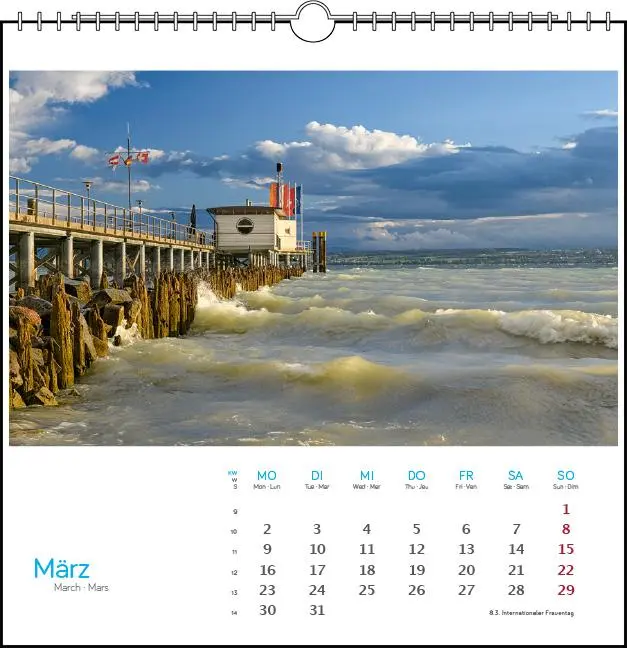 Bild: 9783861925095 | Bodensee 2026 | Postkarten-Tischkalender | Holger Spiering | Kalender