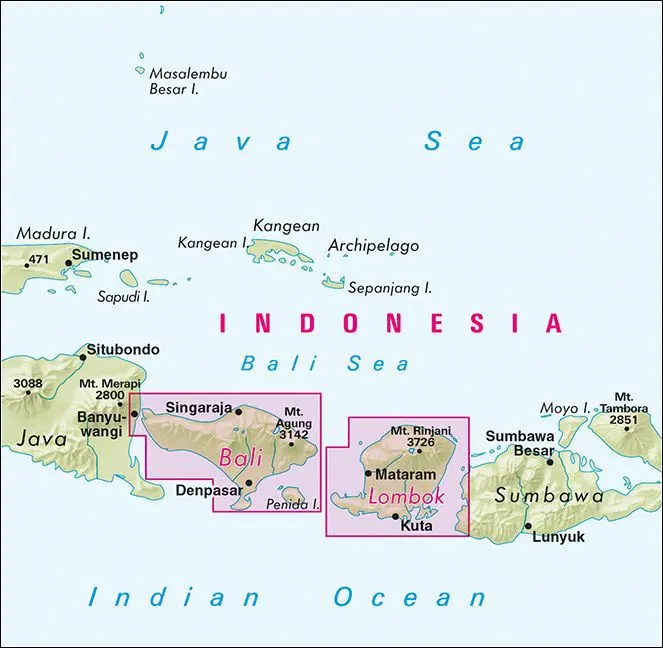 Bild: 9783865745095 | Nelles Map Landkarte Indonesia : Bali, Lombok | (Land-)Karte | Deutsch