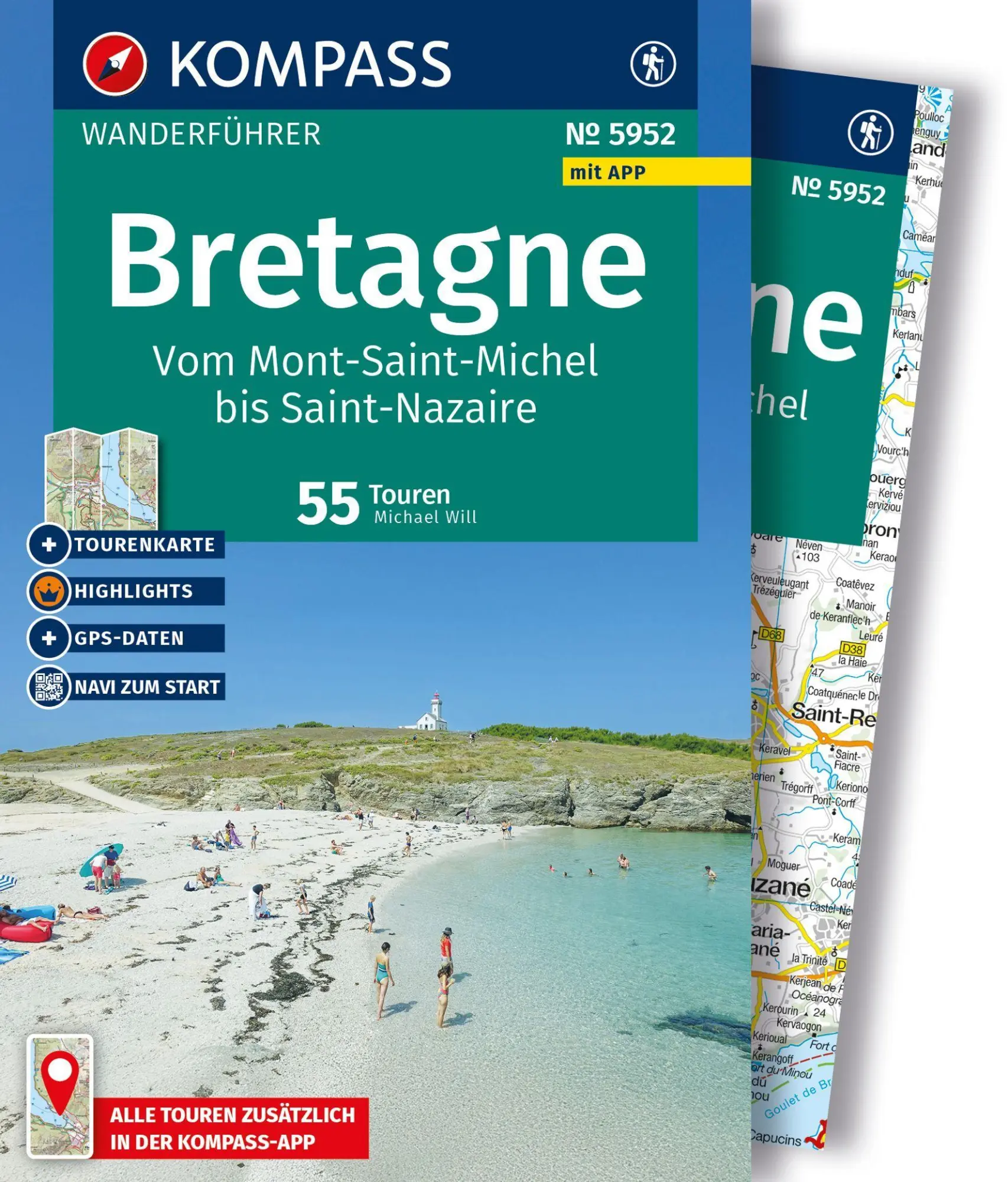 Cover: 9783991545095 | KOMPASS Wanderführer Bretagne, vom Mont-Saint-Michel bis...