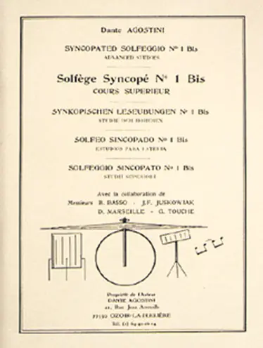 Cover: 9790707005095 | Solfege syncope vol.1Bis cours superieur synkopische Leseübungen