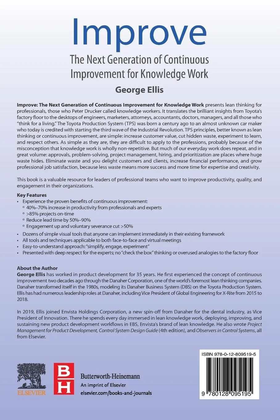Rückseite: 9780128095195 | Improve | George Ellis | Taschenbuch | Einband - flex.(Paperback)