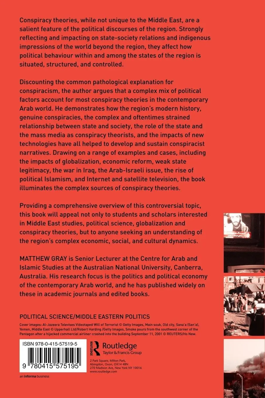 Rückseite: 9780415575195 | Conspiracy Theories in the Arab World | Sources and Politics | Gray