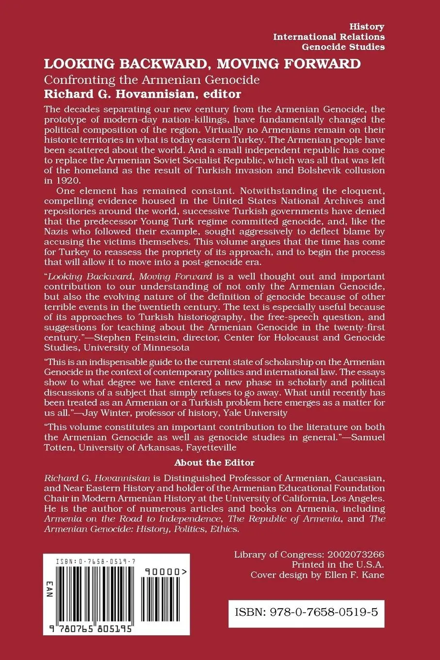 Rückseite: 9780765805195 | Looking Backward, Moving Forward | Confronting the Armenian Genocide