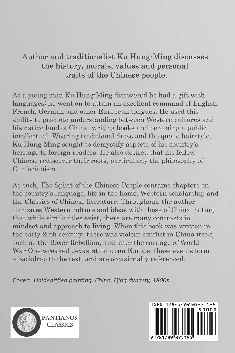 Rückseite: 9781789875195 | The Spirit of the Chinese People | Ku Hung-Ming | Taschenbuch
