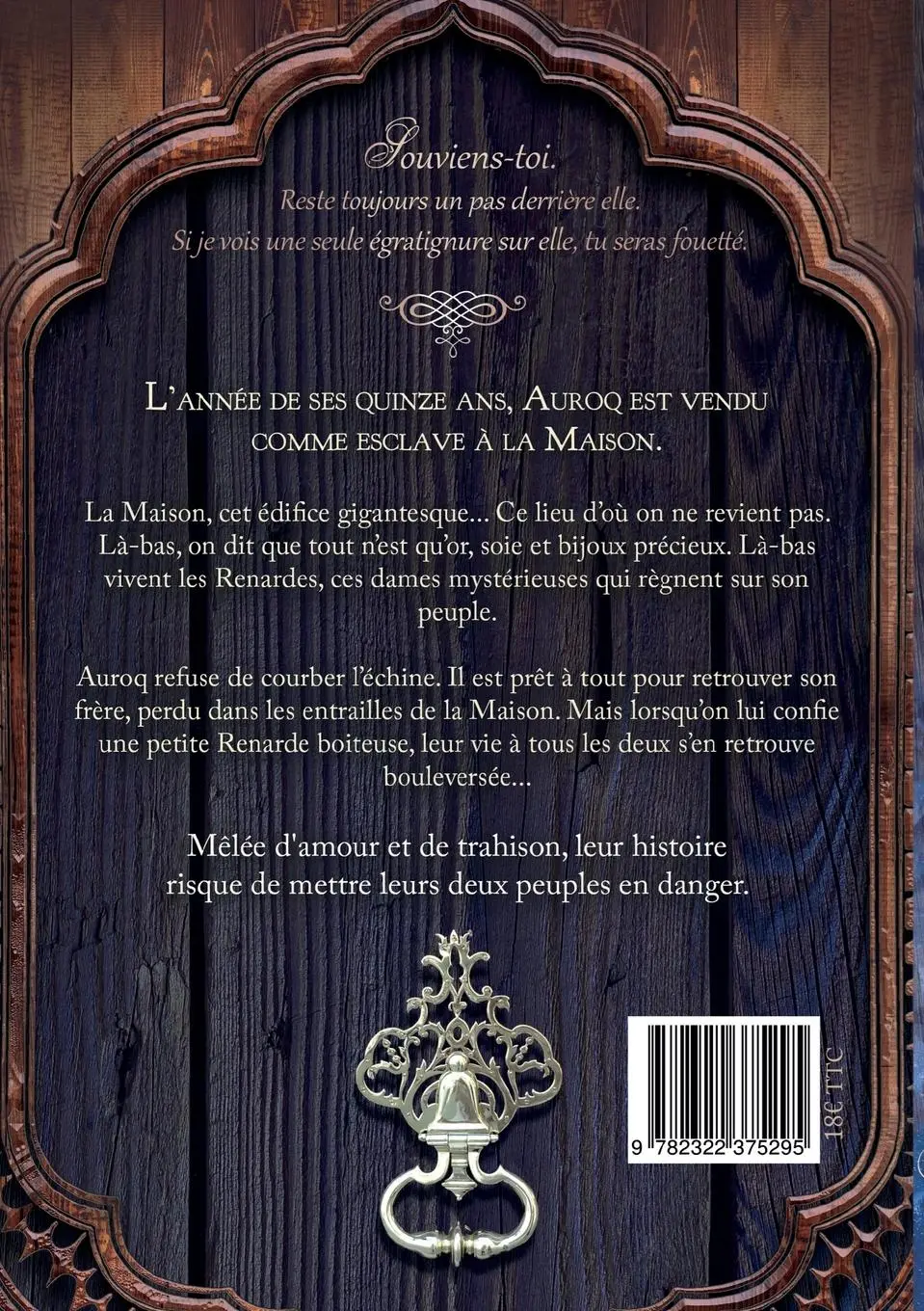 Rückseite: 9782322375295 | L'Ours et la Renarde | Tome 1 : Chaînes | R. Oncedor | Taschenbuch