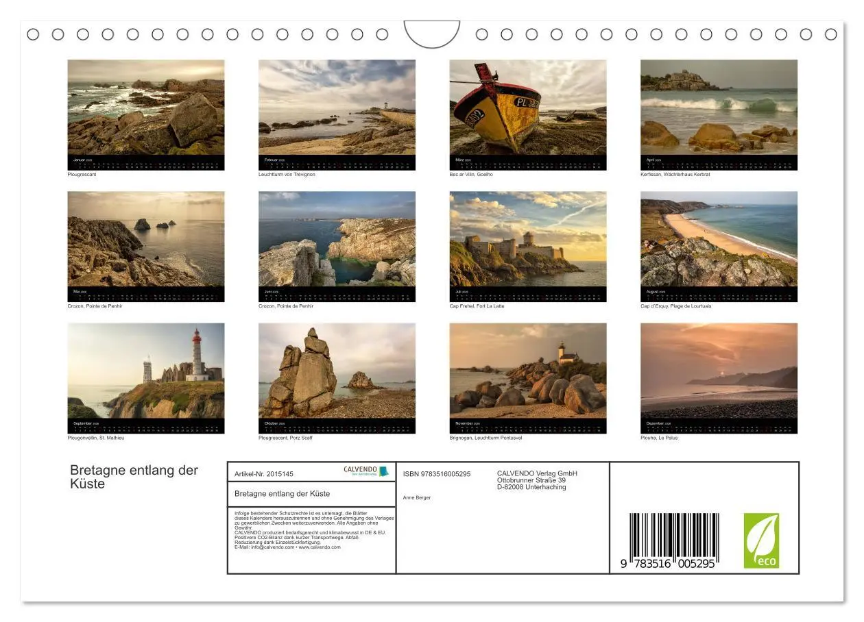 Bild: 9783516005295 | Bretagne entlang der Küste (Wandkalender 2026 DIN A4 quer),...