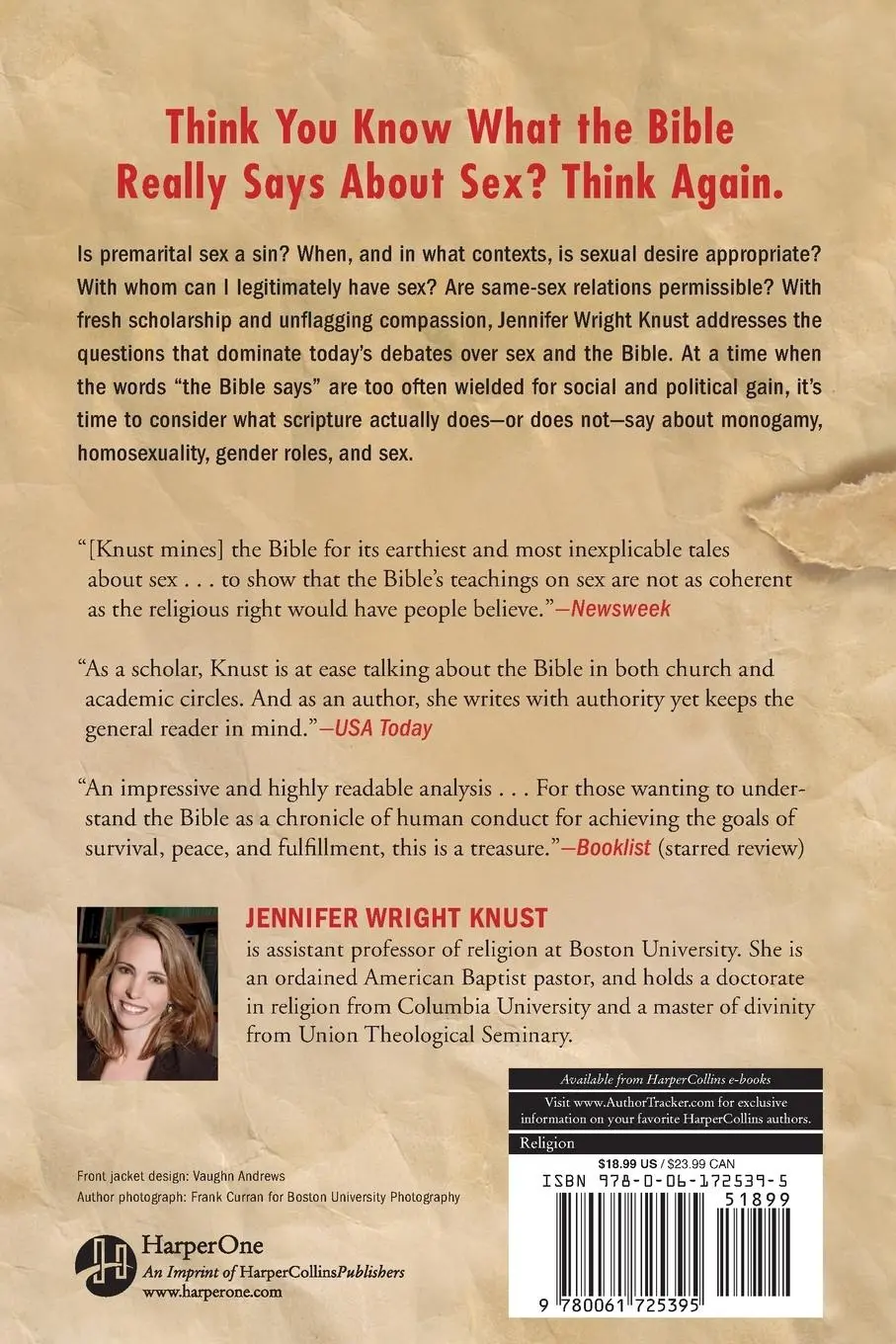 Rückseite: 9780061725395 | Unprotected Texts | Jennifer Wright Knust | Taschenbuch | Englisch