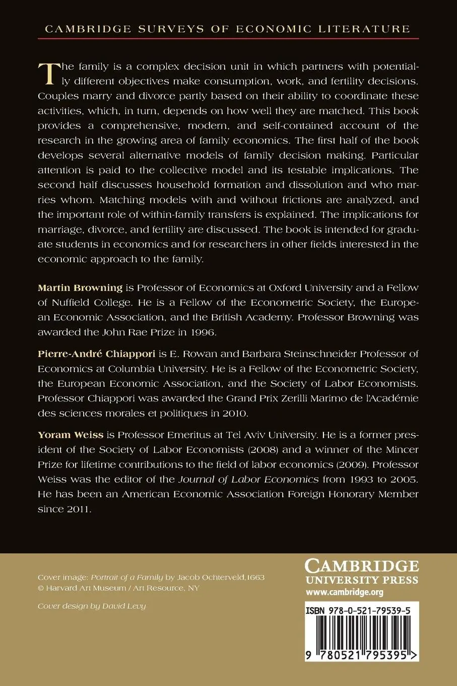 Rückseite: 9780521795395 | Economics of the Family | Martin Browning (u. a.) | Taschenbuch | 2014