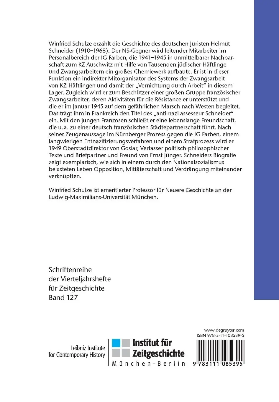 Rückseite: 9783111085395 | Die Verdrängung | Winfried Schulze | Taschenbuch | VII | Deutsch