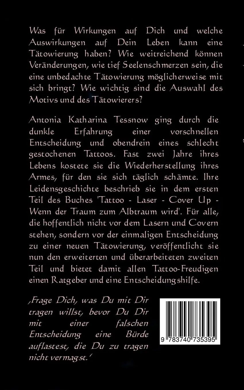 Rückseite: 9783740735395 | Weißt Du, was Du mit Dir trägst? | Antonia Katharina Tessnow | Buch