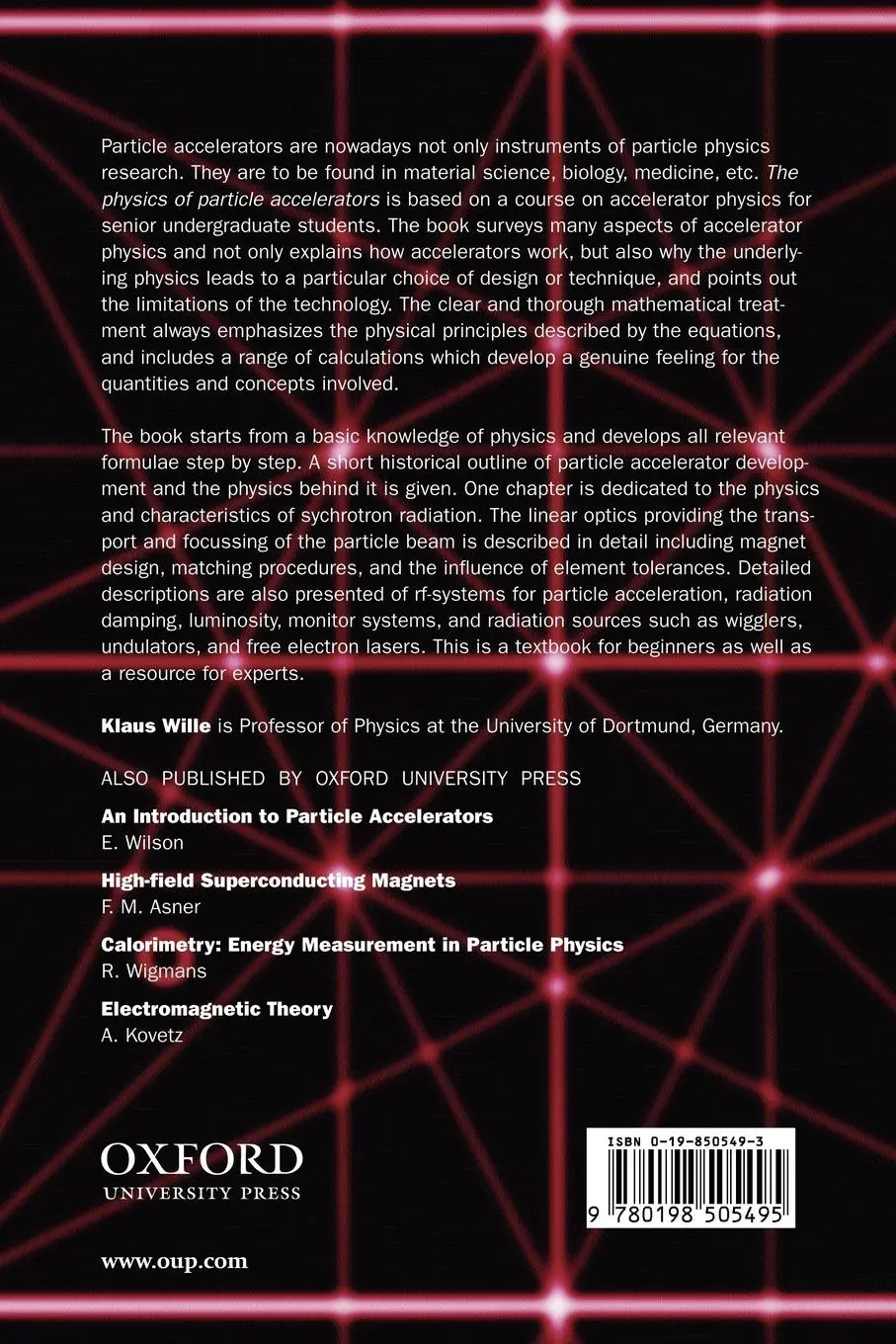 Rückseite: 9780198505495 | The Physics of Particle Accelerators | An Introduction | Klaus Wille