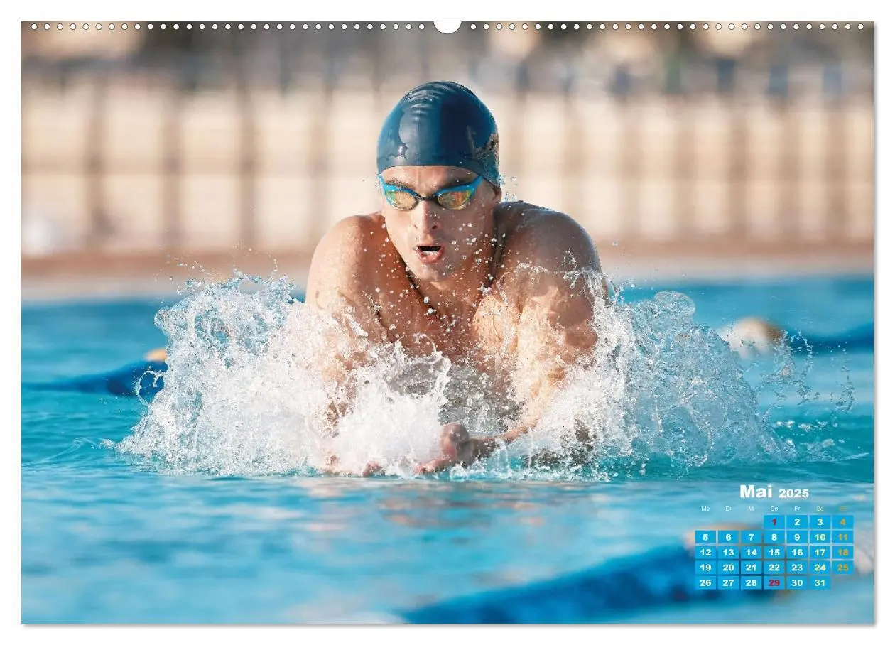 Bild: 9783383885495 | Schwimmen: Sport auf blauen Bahnen (Wandkalender 2025 DIN A2 quer),...