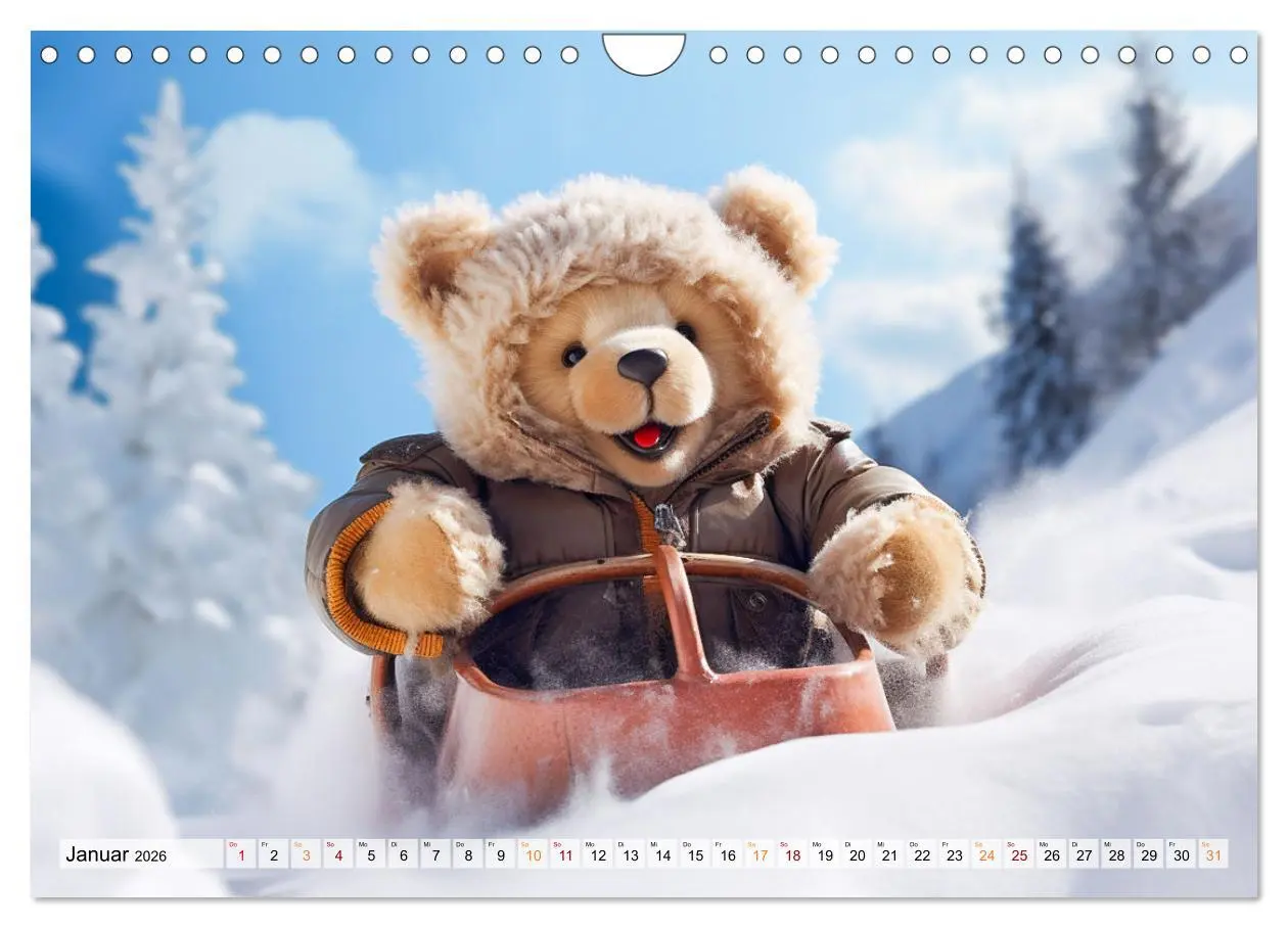 Bild: 9783457365595 | Teddybär und seine Abenteuer (Wandkalender 2026 DIN A4 quer),...