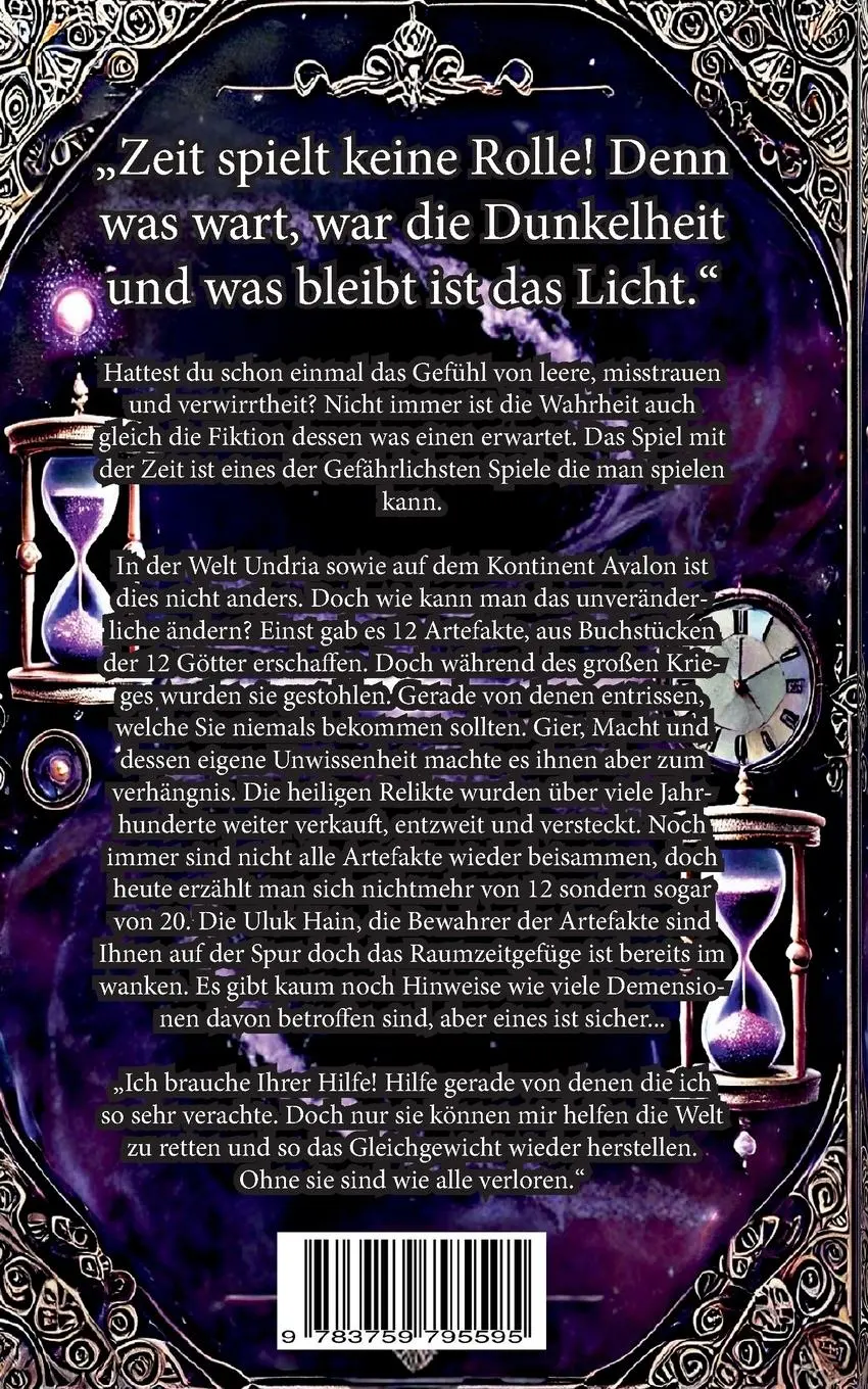 Rückseite: 9783759795595 | Purpur | und der Schlüssel der Zeit | Seth Gray | Taschenbuch | 520 S.