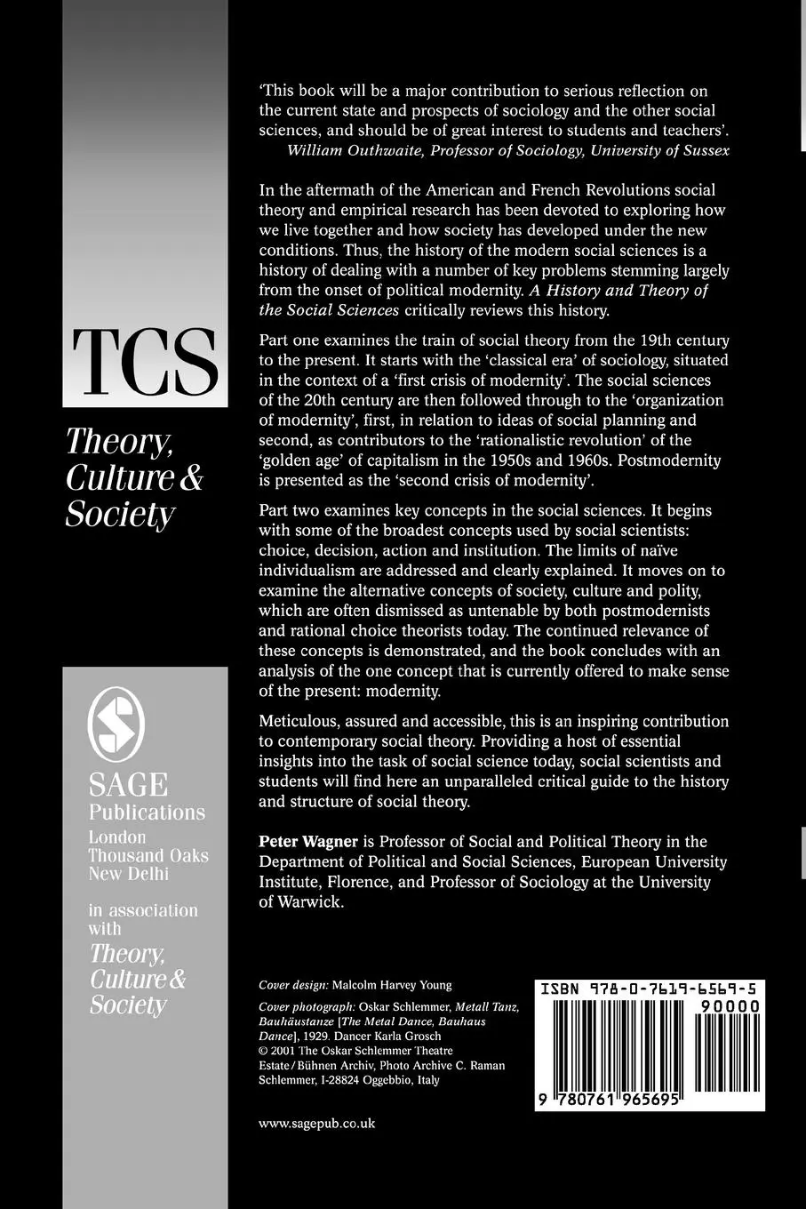 Rückseite: 9780761965695 | A History and Theory of the Social Sciences | Peter Wagner | Buch