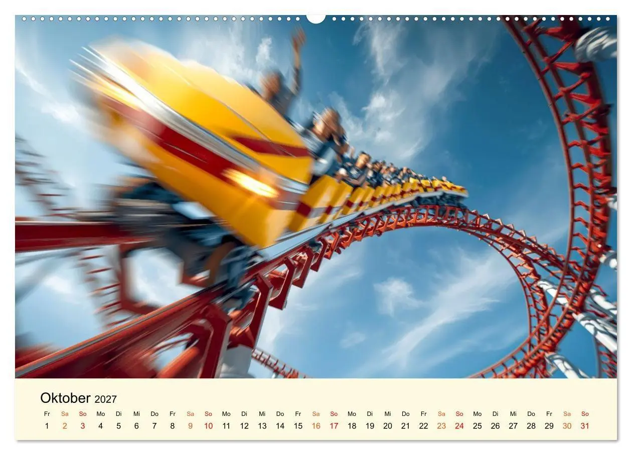 Bild: 9783594285695 | Achterbahn - High Tech, High Speed, High Thrill (Wandkalender 2027...