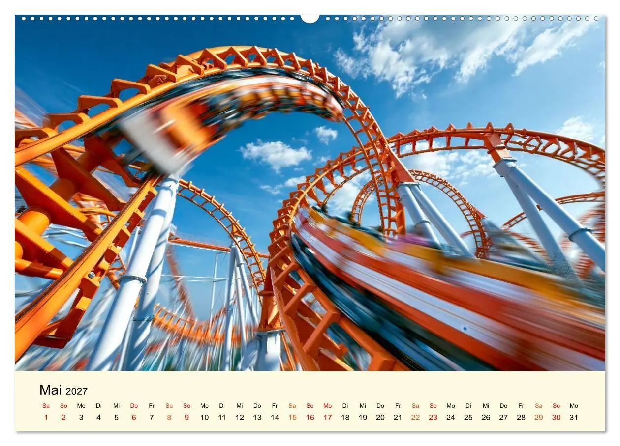 Bild: 9783594285695 | Achterbahn - High Tech, High Speed, High Thrill (Wandkalender 2027...