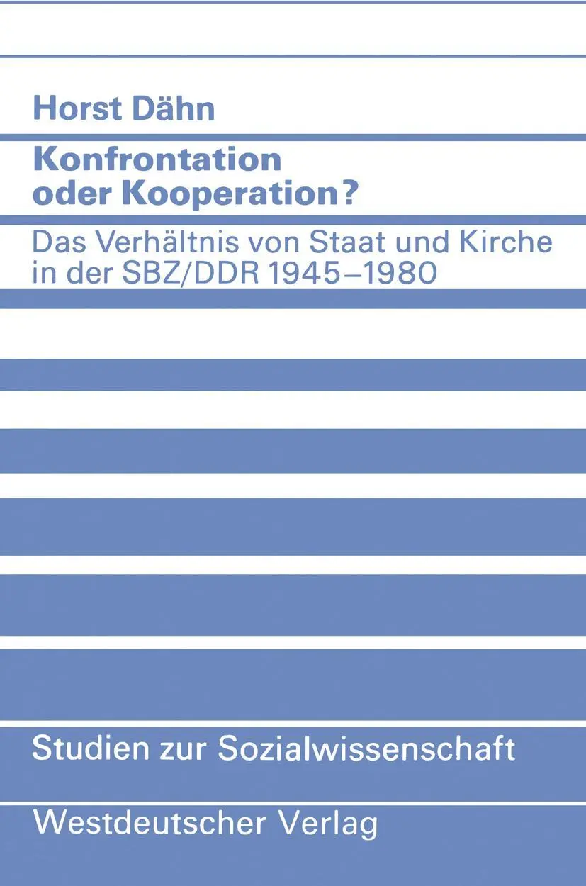 Cover: 9783531115795 | Konfrontation oder Kooperation? | Horst Dähn | Taschenbuch | 295 S.