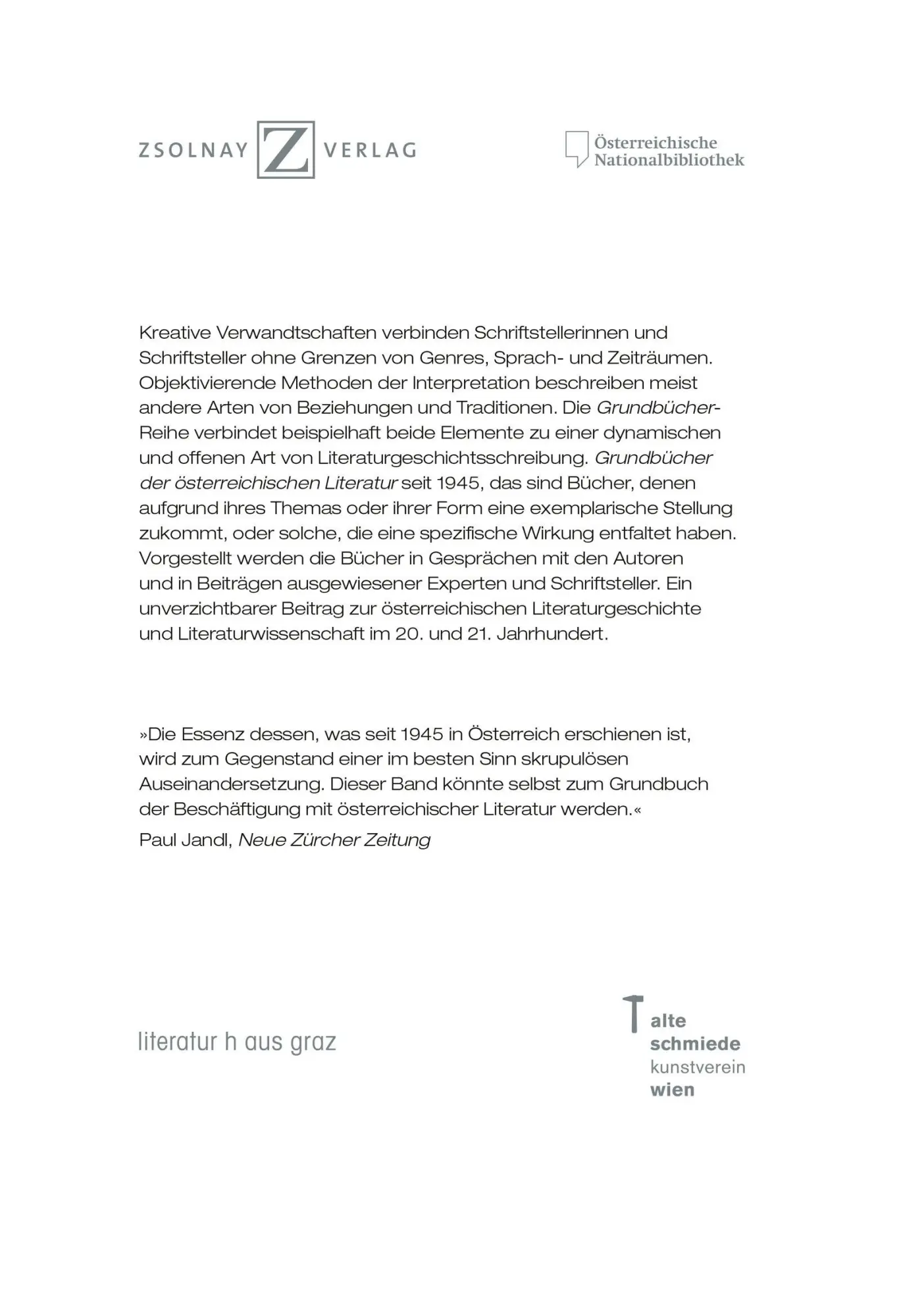Bild: 9783552075795 | Grundbücher der österreichischen Literatur. Vierte Lieferung | Buch