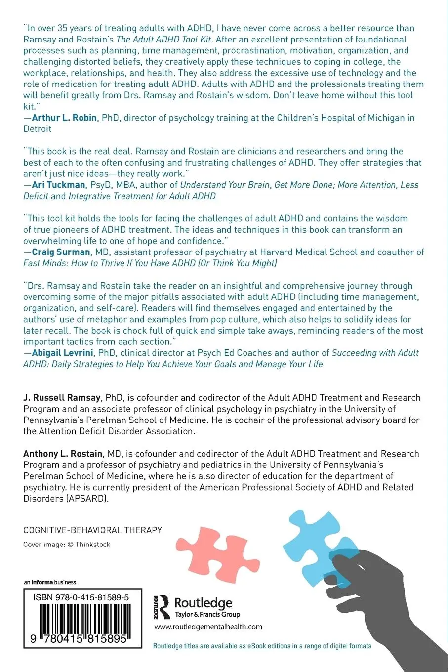 Rückseite: 9780415815895 | The Adult ADHD Tool Kit | J. Russell Ramsay (u. a.) | Taschenbuch