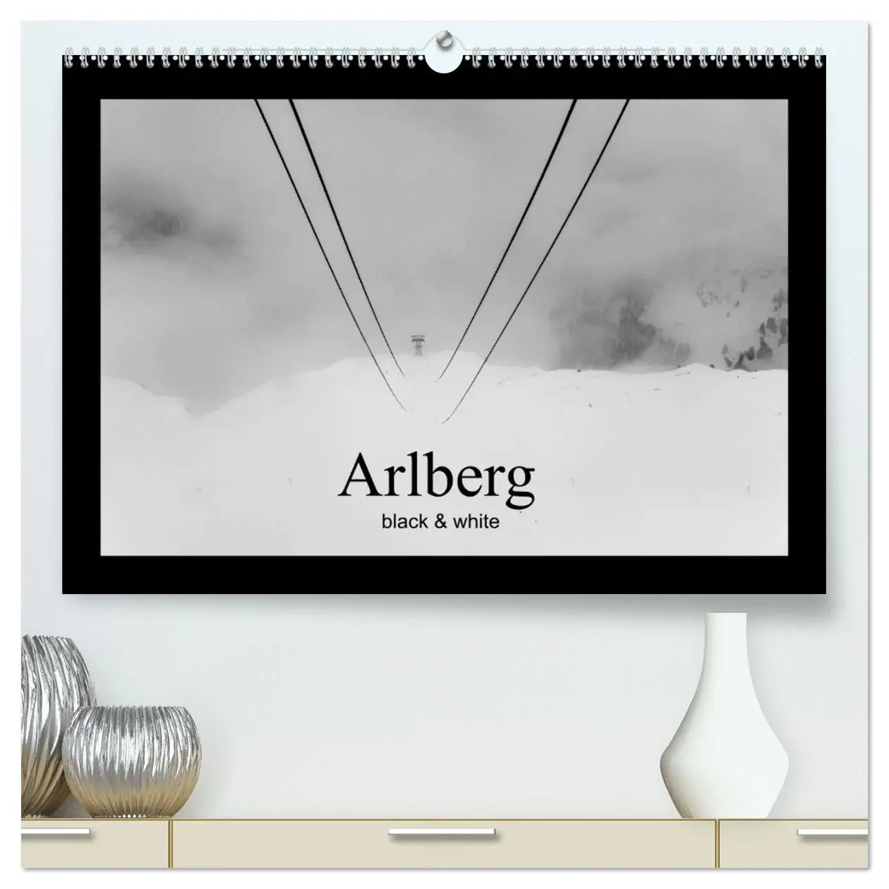 Cover: 9783457715895 | Arlberg black and white (hochwertiger Premium Wandkalender 2026 DIN...