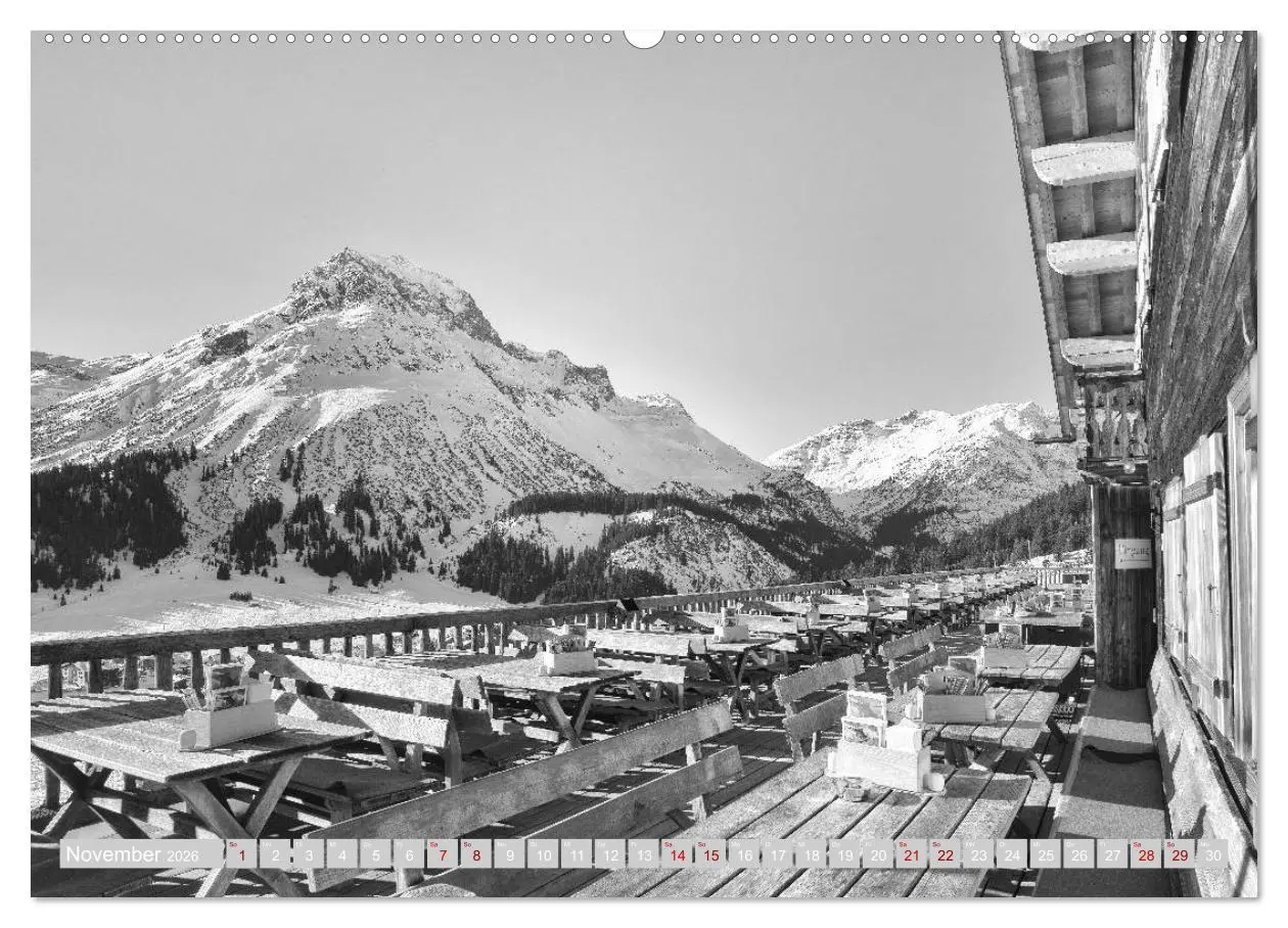 Bild: 9783457715895 | Arlberg black and white (hochwertiger Premium Wandkalender 2026 DIN...