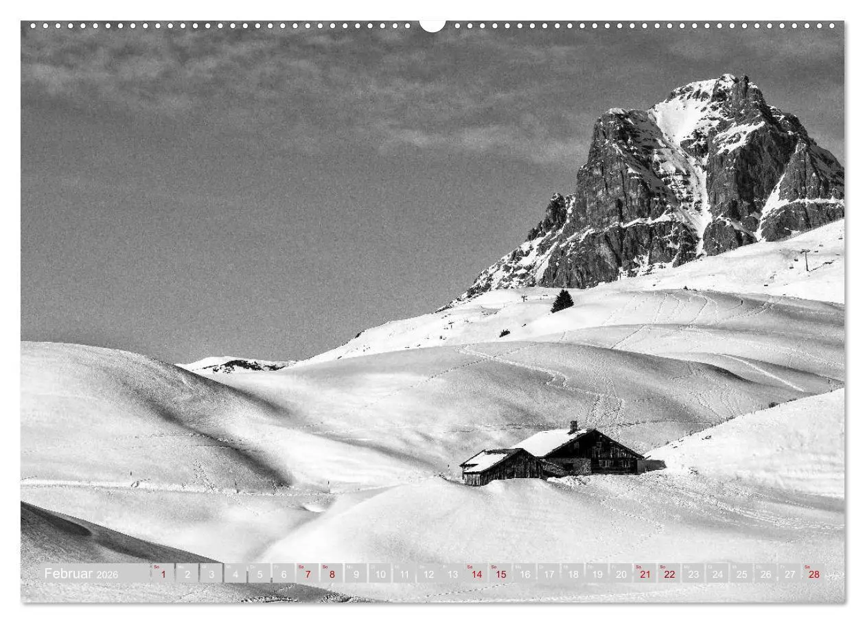 Bild: 9783457715895 | Arlberg black and white (hochwertiger Premium Wandkalender 2026 DIN...