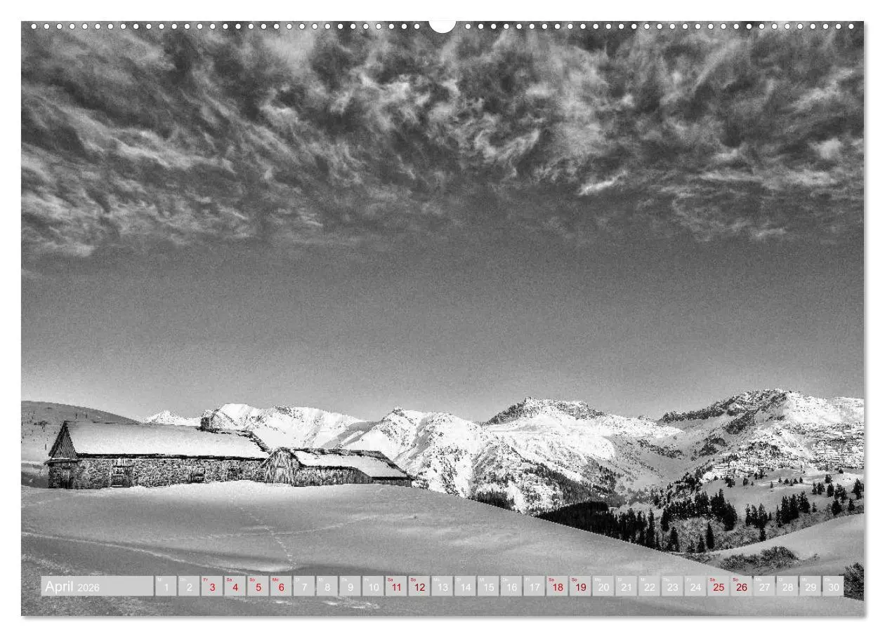 Bild: 9783457715895 | Arlberg black and white (hochwertiger Premium Wandkalender 2026 DIN...