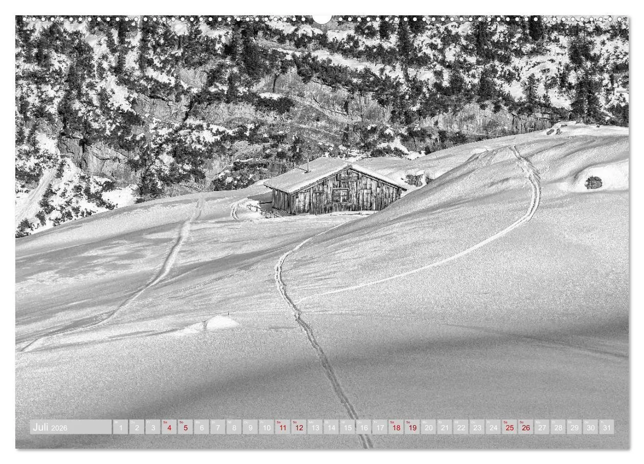 Bild: 9783457715895 | Arlberg black and white (hochwertiger Premium Wandkalender 2026 DIN...