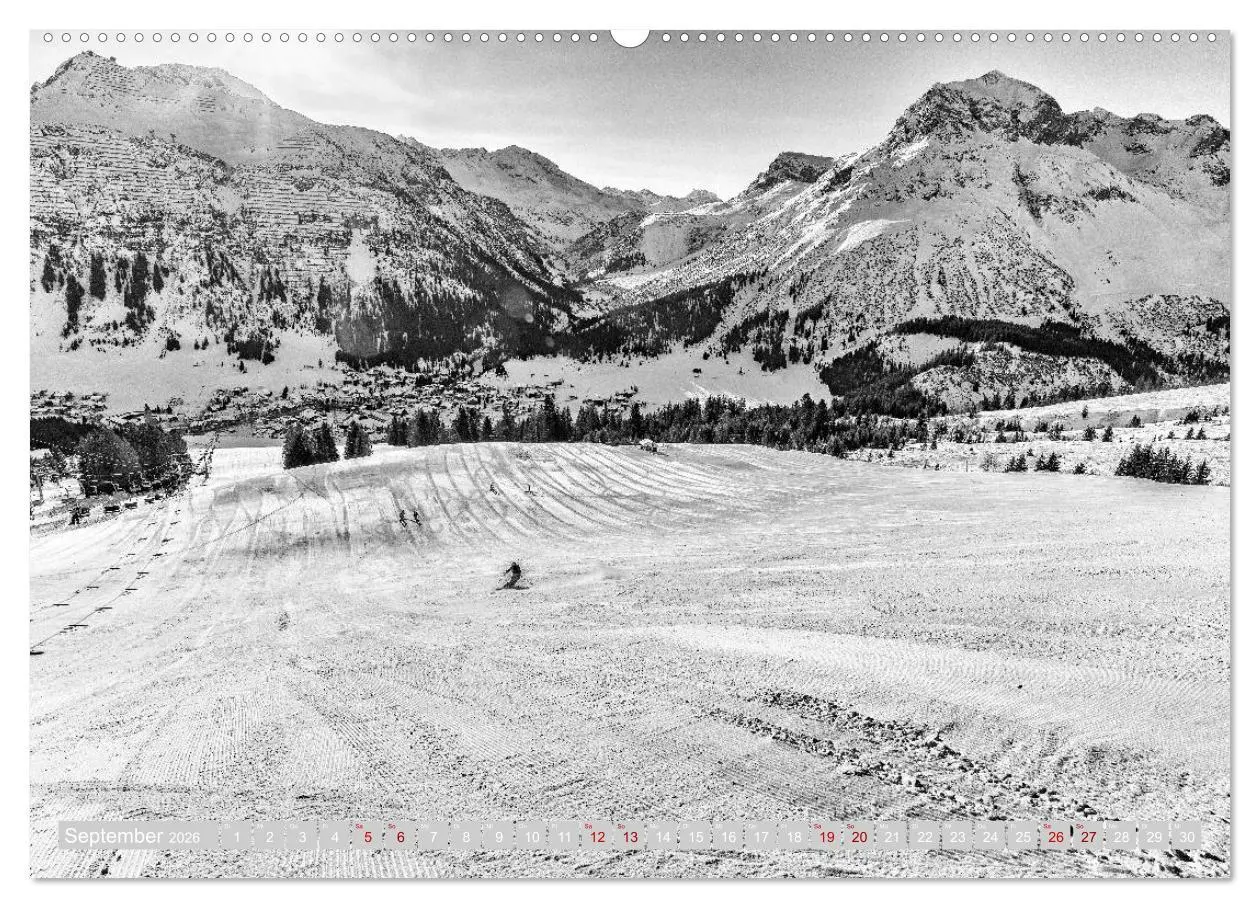 Bild: 9783457715895 | Arlberg black and white (hochwertiger Premium Wandkalender 2026 DIN...
