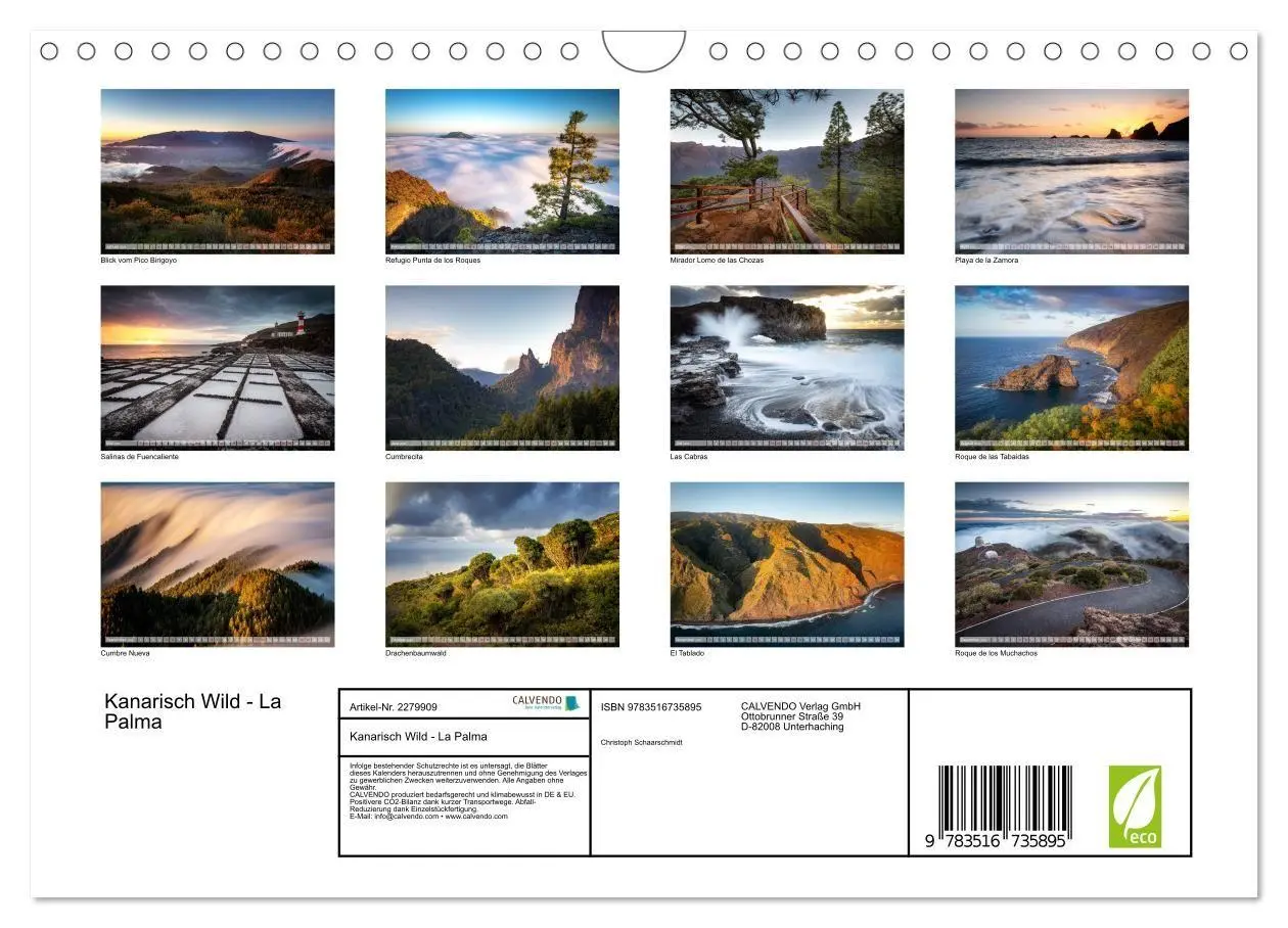 Bild: 9783516735895 | Kanarisch Wild - La Palma (Wandkalender 2026 DIN A4 quer), CALVENDO...