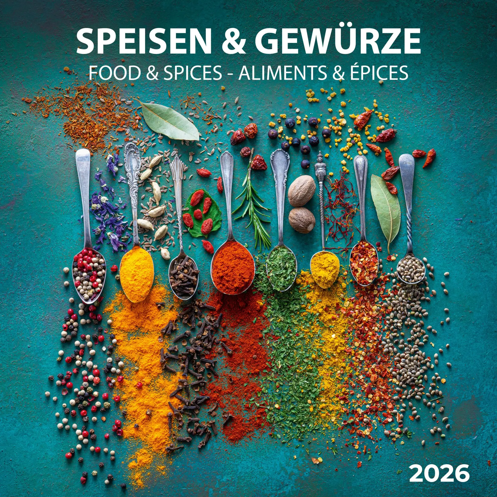 Cover: 9783959295895 | Speisen und Gewürze/Food &amp; Spices 2026 | Kalender 2026 | Kalender
