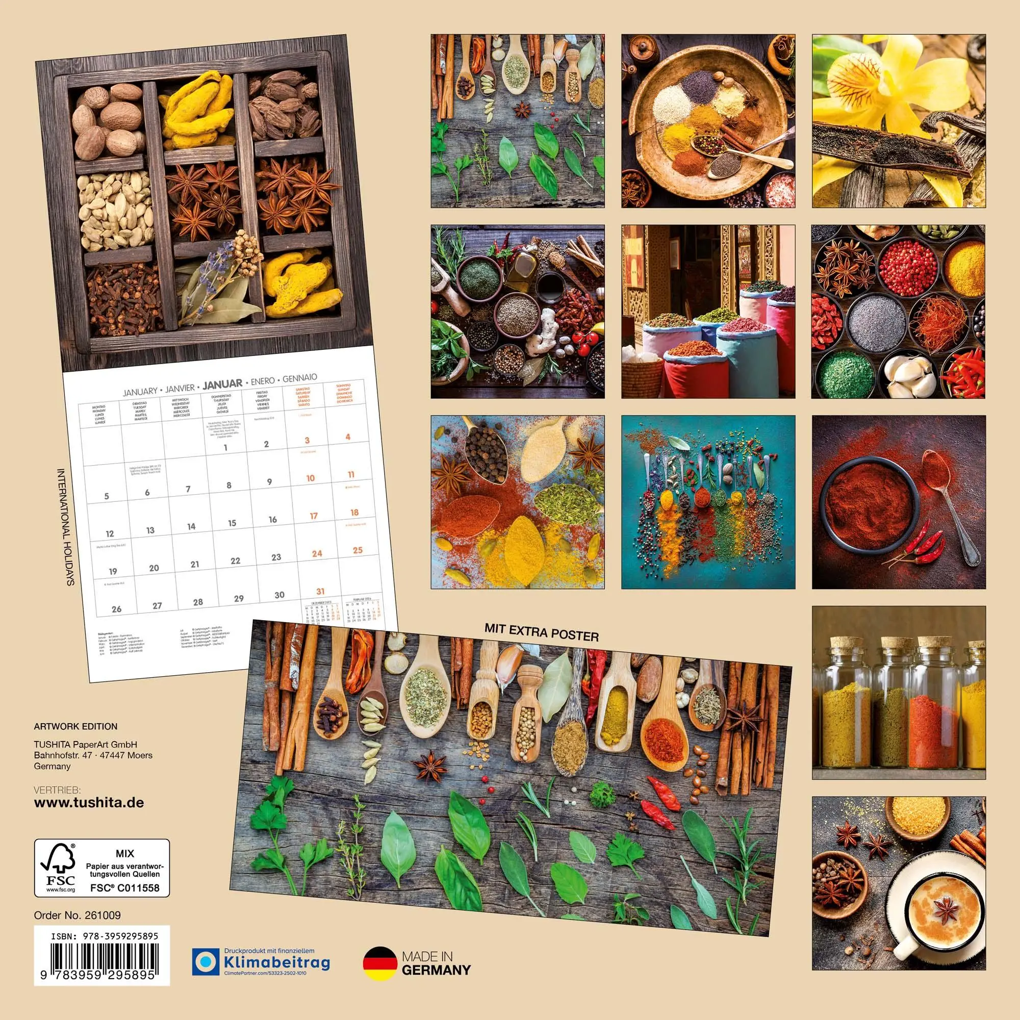 Rückseite: 9783959295895 | Speisen und Gewürze/Food &amp; Spices 2026 | Kalender 2026 | Kalender