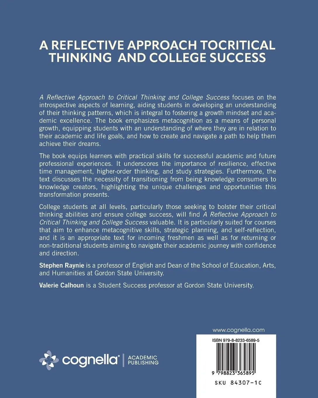 Rückseite: 9798823365895 | A Reflective Approach to Critical Thinking and College Success | Buch