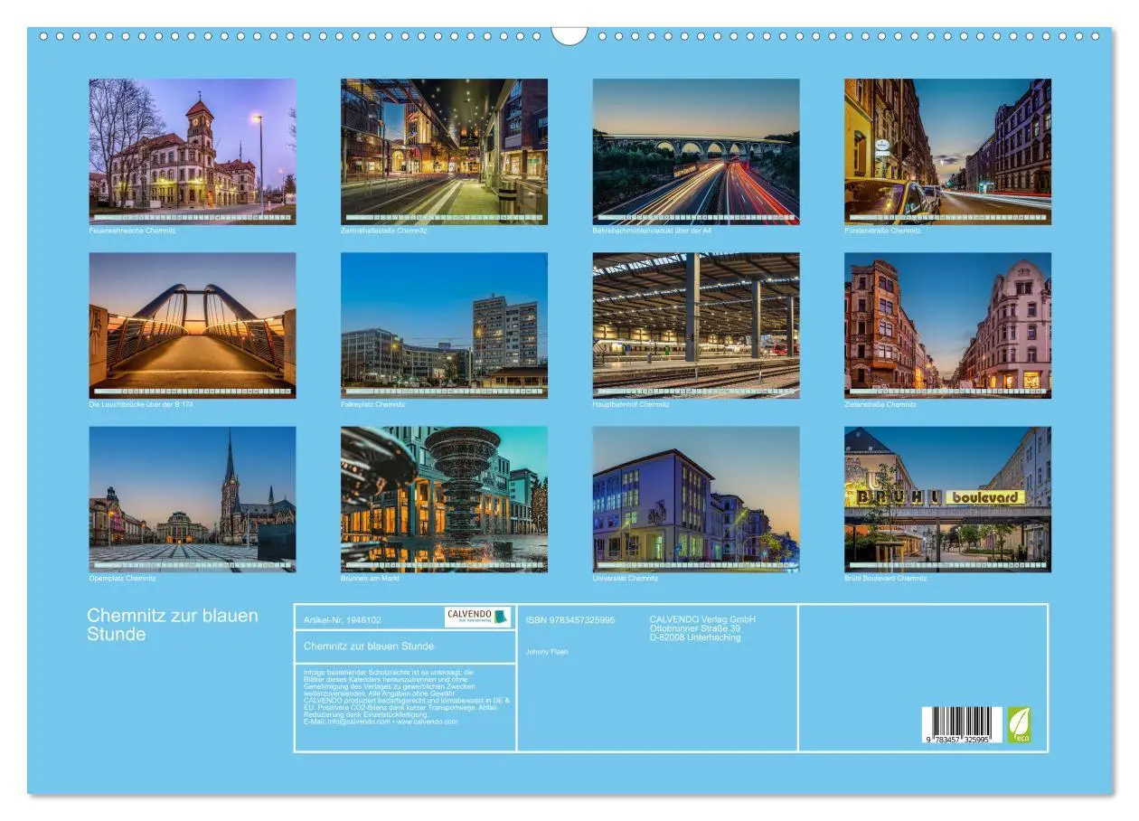 Bild: 9783457325995 | Chemnitz zur blauen Stunde (Wandkalender 2026 DIN A2 quer),...