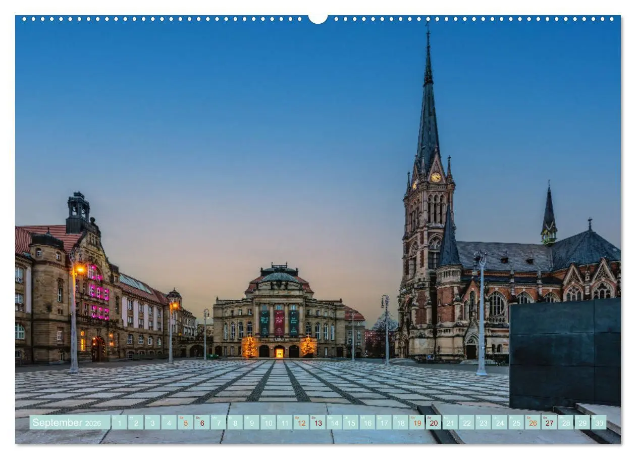 Bild: 9783457325995 | Chemnitz zur blauen Stunde (Wandkalender 2026 DIN A2 quer),...
