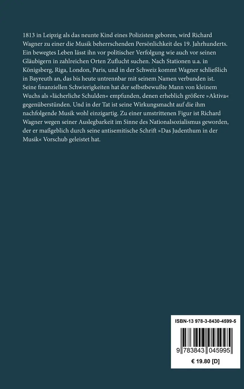 Rückseite: 9783843045995 | Die Meistersinger von Nürnberg | Textbuch ¿ Libretto | Richard Wagner