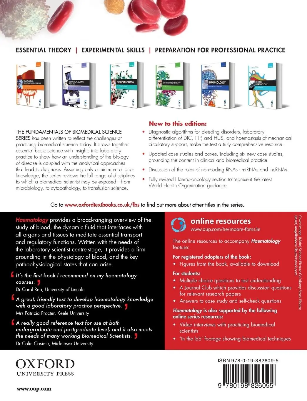 Rückseite: 9780198826095 | Haematology | Andrew Blann (u. a.) | Taschenbuch | Englisch | 2021