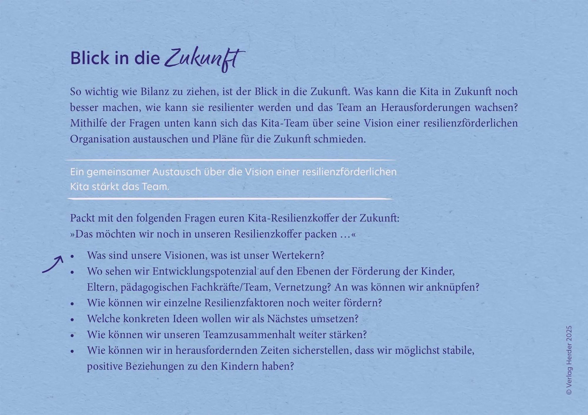 Bild: 9783451036095 | Resilienz im Kita-Alltag. 40 Reflexionskarten für die Teamarbeit | Box